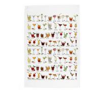 Purely Home Colourful Cocktails Tea Towel - Panama Cotton Bar Kitchen Gift