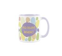 Purely Home Colourful Easter Egg Hot Chocolate Mug - Personalised Novelty Lilac Ceramic Drinks Cup Hot Chocolate Gifts