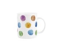 Purely Home Colourful Polka Dot Mug - Multicoloured Spots Cup Gift/Present - Tea/Coffee Hot Drinks Bone China Mug