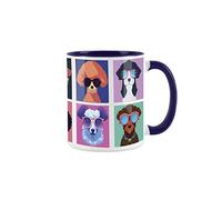 Purely Home Cool Pets Poodles Mug - Pets Navy Blue Coffee/Tea Gift 11oz