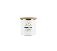 Purely Home Coriander Herb Jar - Mini Storage Canister - Cooking Green Metal Enamel Food Storage Container