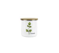 Purely Home Coriander Herb Jar - Mini Storage Canister - Cooking Herbs Metal Enamel Food Storage Container