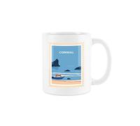 Purely Home Cornwall Mug Travel Stamps Destination Holiday Mug Coffee/Tea Gift