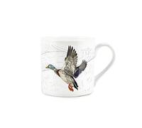 Purely Home Countryside Farmyard Flying Mallard Duck - Bone China White Mug Coffee/Tea Present Gift for Animal Lovers