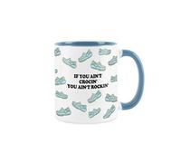 Purely Home Crocs Novelty Mug - Slogan Crocin Rockin Joke Light Blue Tea Coffee Gift Present Mug