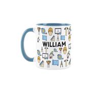 Purely Home Custom Architect Mug - Humourous Construction Tradies Novelty Gift - Tea/Coffee Blue Ceramic Cup Personalised Present for Architects