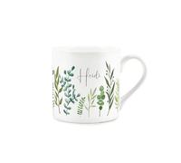 Purely Home Custom Ferns & Greenery Mug - Personalised Garden Foliage Gift Bone China Mug - Tea/Coffee Hot Drinks Cup Present