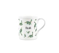 Purely Home Custom Green Dinosaurs Mug - Bespoke Diplodocus Brontosaurus Brachiosaurus Bone China Cup - Dino Presents/Gifts for Children