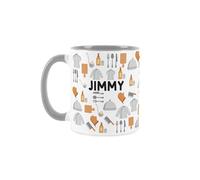 Purely Home Custom Head Chef Mug - Humourous Trades Funny Novelty Gift - Tea/Coffee Grey Ceramic Cup Personalised Present for Chefs/Cooks