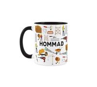 Purely Home Custom Labourer Mug - Humourous Workmen Tradies Novelty Gift - Tea/Coffee Black Ceramic Cup Personalised Present for Labourers