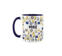 Purely Home Custom Lawyer Mug - Humourous Solicitor & Barrister Novelty Gift - Tea/Coffee Navy Blue Ceramic Cup Personalised Present for Lawyers