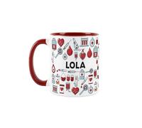 Purely Home Custom Phlebotomist Mug - Humourous Medical Doctor Novelty Gift - Tea/Coffee Red Ceramic Cup Personalised Present for Phlebotomists