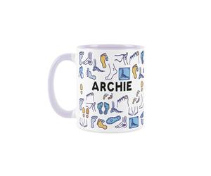 Purely Home Custom Podiatrist Mug - Humourous Foot Surgeon Novelty Gift - Tea/Coffee Lilac Ceramic Cup Personalised Present for Podiatrists