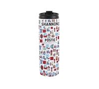 Purely Home Custom Postie Travel Mug - Personalised Postman/Postwoman Gift Reusable Stainless Steel Vacuum-Sealed Double-Walled Travel Flask 500ml (16 fl oz)