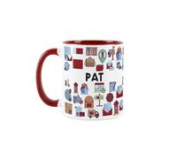 Purely Home Custom Postman Mug - Humourous Postie Novelty Gift - Tea/Coffee Red Ceramic Cup Personalised Present for Posties