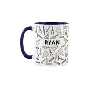 Purely Home Custom Stonemason Mug - Humorous Masonry Tradesman Novelty Gifts - Tea/Coffee Hot Drinks Navy Blue Ceramic Cup Personalised Present for Stonemasons