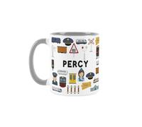 Purely Home Custom Train Conductor Mug - Humourous Railway Workers Novelty Gift - Tea/Coffee Grey Ceramic Cup Personalised Present for Train Conductors