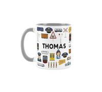 Purely Home Custom Train Driver Mug - Humourous Railway Workers Novelty Gift - Tea/Coffee Grey Ceramic Cup Personalised Present for Train Drivers
