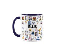 Purely Home Custom Travel Agent Mug - Humourous Holiday Sales Novelty Gift - Tea/Coffee Navy Blue Ceramic Cup Personalised Present for Travel Agents