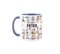 Purely Home Custom Vet Nurse Mug - Humourous Animal Veterinary Novelty Gift - Tea/Coffee Blue Ceramic Cup Personalised Present for Vet Nurses