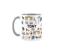 Purely Home Custom Zookeeper Mug - Humourous Zoo Animal Worker Novelty Gift - Tea/Coffee Grey Ceramic Cup Personalised Present for Zoo Keepers