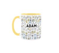 Purely Home Customisable Civil Servant Mug - Novelty Funny Government Service Staff Gift - Tea/Coffee Yellow Ceramic Cup Personalised Present for Workers of The Crown