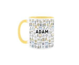 Purely Home Customisable Civil Servant Mug - Novelty Funny Government Service Staff Gift - Tea/Coffee Yellow Ceramic Cup Personalised Present for Workers of The Crown