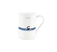 Purely Home Customisable Swimming Mug - Outdoor Watersports Swimmer Gift/Present - Bespoke Personalised Bone China Tea/Coffee Cup