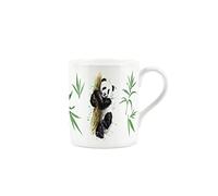 Purely Home Cute Panda Bear with Bamboo Leaves Design Small Fine Bone China White Mug Coffee/Tea Present Gift