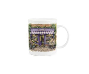 Purely Home Cute Traditional Florist Shopfront Mug - Tea/Coffee Bone China Cup Quote Gift
