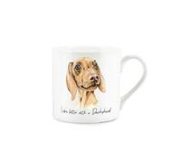 Purely Home Dachshund Mug - Lifes Better With A Dachshund Bone China White Mug - Tea/coffee Gift For Dog Lovers