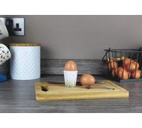 Purely Home Daffodils Ceramic Egg Cups - Floral Easter Kitchen Gift Box Set Of 2