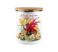 Purely Home Daffodils & Dragon Welsh Dishwasher Tablets Storage Tin