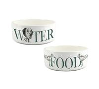 Purely Home Dalmatian Food & Water Bowl Set By Rhiannon Chauncey