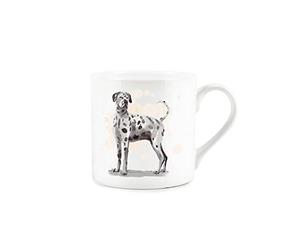 Purely Home Dalmatian Mug - Fine Bone China White Coffee/Tea Present Gift for Dog Lovers