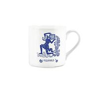 Purely Home Dark Blue Aquarius Star Sign Mug - White Bone China Coffee/Tea Present Zodiac Gift