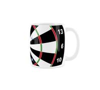 Purely Home Darts Mug - Dartboard Pub Sports/Games - Ceramic Tea/Coffee Bar Gift Cup