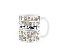 Purely Home Data Analyst Mug - Novelty It Statistics Computing Gift - Tea/coffee White Ceramic Cup Present