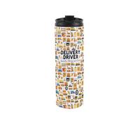 Purely Home Delivery Driver Travel Flask - Gifts For Couriers - Reusable Stainless Steel Vacuum-Sealed Double-Walled 500Ml Flask