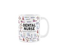 Purely Home Dental Nurse Mug - Humorous Teeth Themed Novelty Gifts - Tea/Coffee Hot Drinks Ceramic Cup Present