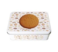 Purely Home Digestive Biscuit Tin - Rectangular Metal Storage Container for Baking Novelty Kitchen Gifts 195 x 125 x 75mm
