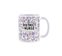 Purely Home District Nurse Mug - Humourous Trades Funny Novelty Gift - Lilac Tea/Coffee Ceramic Cup Present for Nursing & Medical Staff