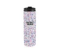 Purely Home District Nurse Travel Flask - Gifts For Nurses - Reusable Stainless Steel Vacuum-Sealed Double-Walled 500Ml Flask