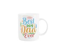 Purely Home Dog Dad Mug - Best Dog Dad Ever Gift - Bone China Colourful Hot Drinks Mug