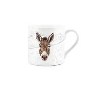 Purely Home Donkey Mug - Countryside Farm Animals Fine Bone China White Mug Coffee/Tea Present Gift for Animal Lovers