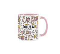 Purely Home Doula Mug - Funny Novelty Career Gifts For Professional Maternity Support Workers - Tea/coffee Hot Drinks Pink Ceramic Cup Present