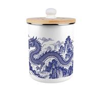 Purely Home Dragon Temple Food Waste Caddy - Metal 2L Decorative Kitchen Compost Bin