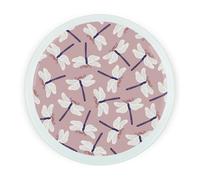Purely Home Dragonflies Round Worktop Protector - Textured Glass Chopping Board