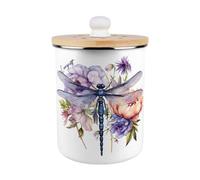 Purely Home Dragonfly Compost Caddy - Metal 2L Decorative Kitchen Food Waste Bin