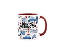 Purely Home Driving Instructor Mug - Humourous Learner Driver Trades Funny Novelty Gift - Tea/coffee Hot Drinks Red Ceramic Cup Present